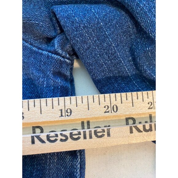 Rafaella Womens Denim Jacket Size 12 Stretch Button-Up Y2K Casual Cowgirl Grunge - Picture 6 of 11